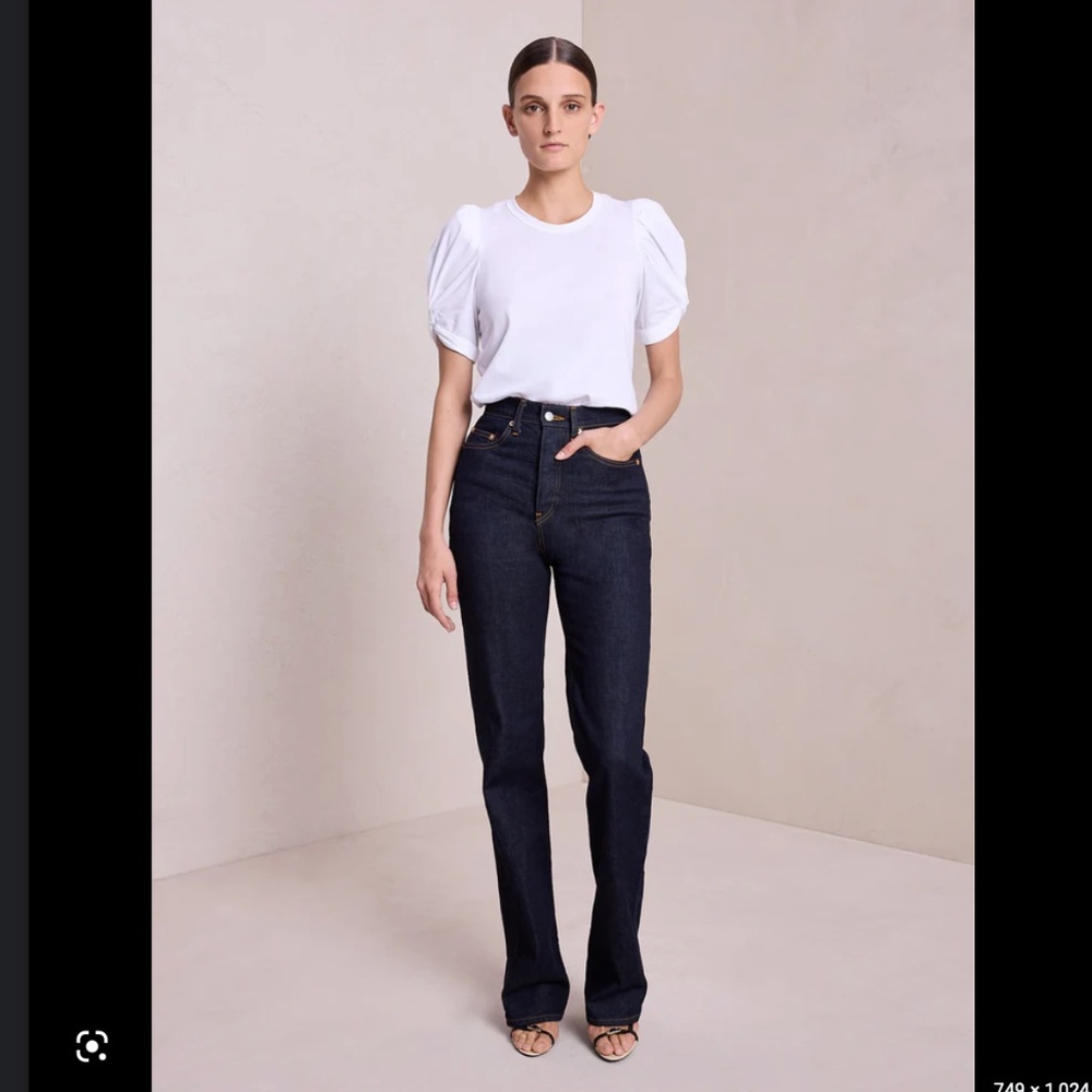 A.L.C. White Puff Sleeve T-Shirt XS